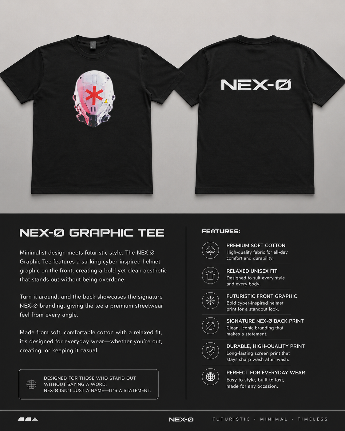 Black NEXØ T-shirt